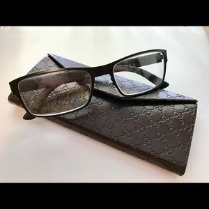 Gucci Matte Black Unisex Eyeglasses